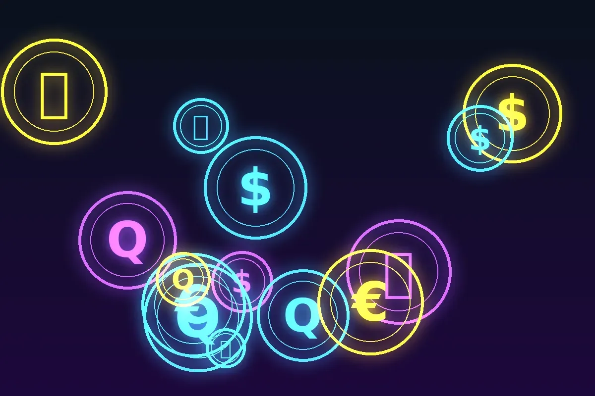 Neon quantum coins